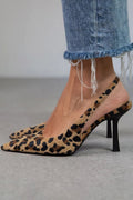 Women's Leopard Print Slingback Heels | Margot