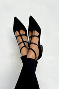 Women's Pointed Lace-Up Ballet Flats | Benedetta