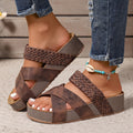 Women's Woven Strap Sandals with Cushioned Footbed | Hortense