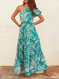 Women's Floral Holiday Dress – Off-Shoulder