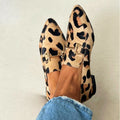 Women's Leopard Print Ballet Flats with Padded Insole | Noa