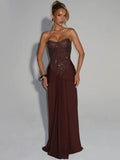 Women's Satin Dress – V-Neck | Ortrun