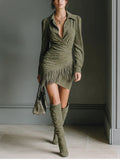 Women's Viscose Mini Dress - V-Neck | Hazel