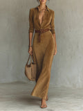 Women's Suede Dress - Belted, Fitted Midi | Aurelia