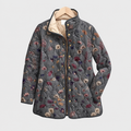 Women's Grey Quilted Jacket – Button-Front | Hattie