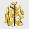 Women's Mustard Quilted Jacket – Button-Front | Marjorie