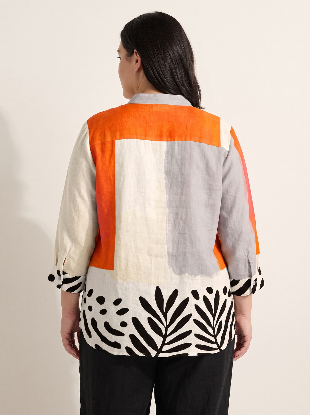 Colour block blouse back view